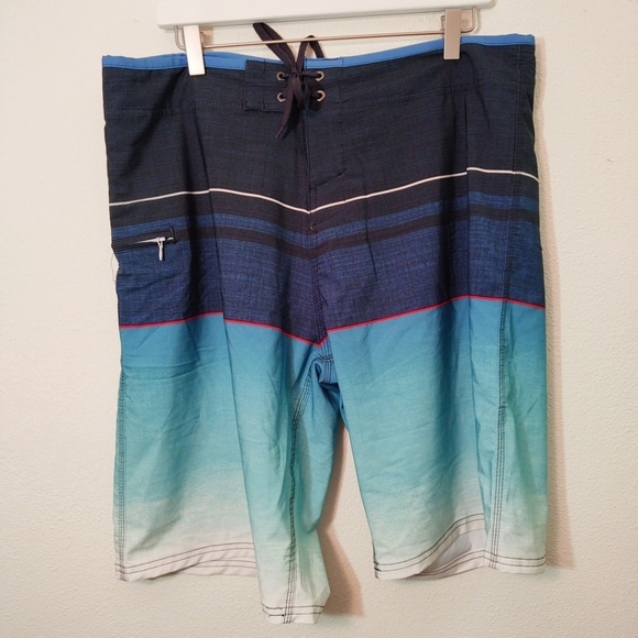 Burnside Blue White Ombre Board Shorts 36 - Picture 1 of 3